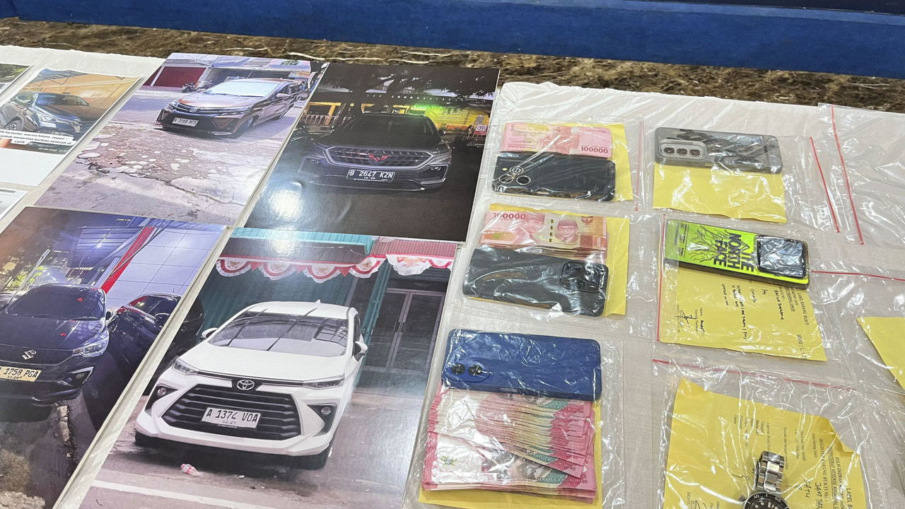 Barang bukti kasus penculikan-pembunuhan pegawai bank