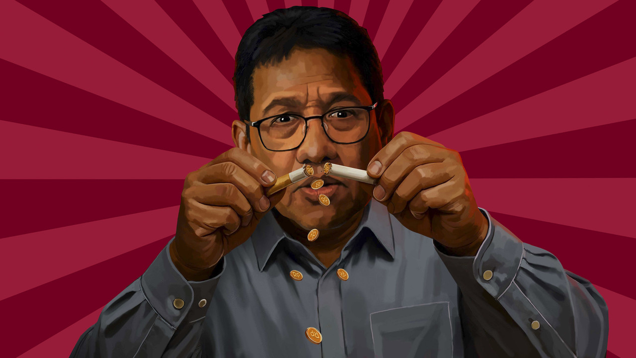 Ilustrasi Menkeu Purbaya memberantas rokok ilegal