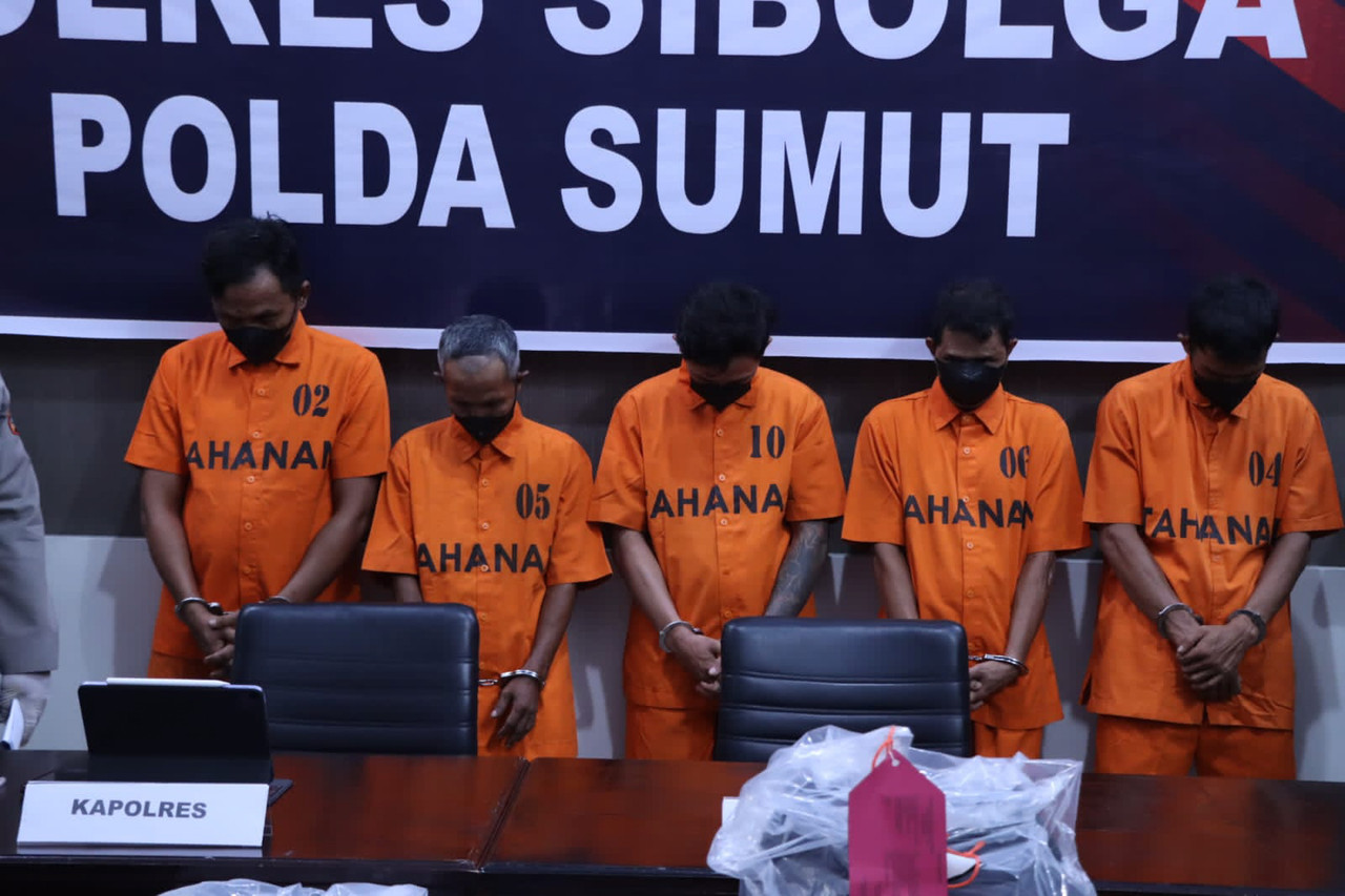 konpers lima pelaku pengeroyokan hingga tewas di sibolga