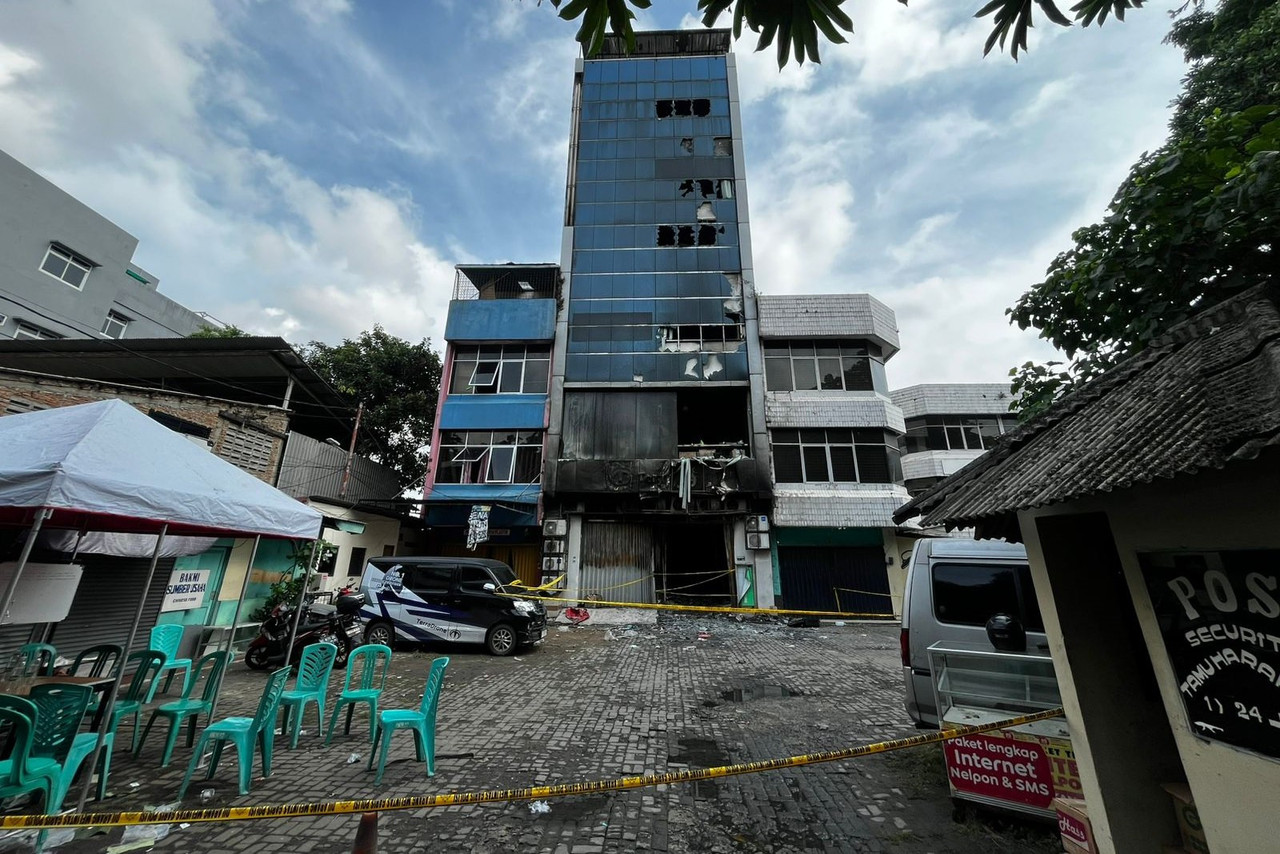 Kondisi usai kebakaran gedung Terra Drone