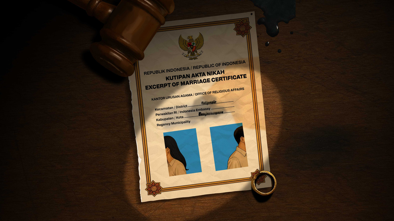 Ilustrasi gelombang perceraian