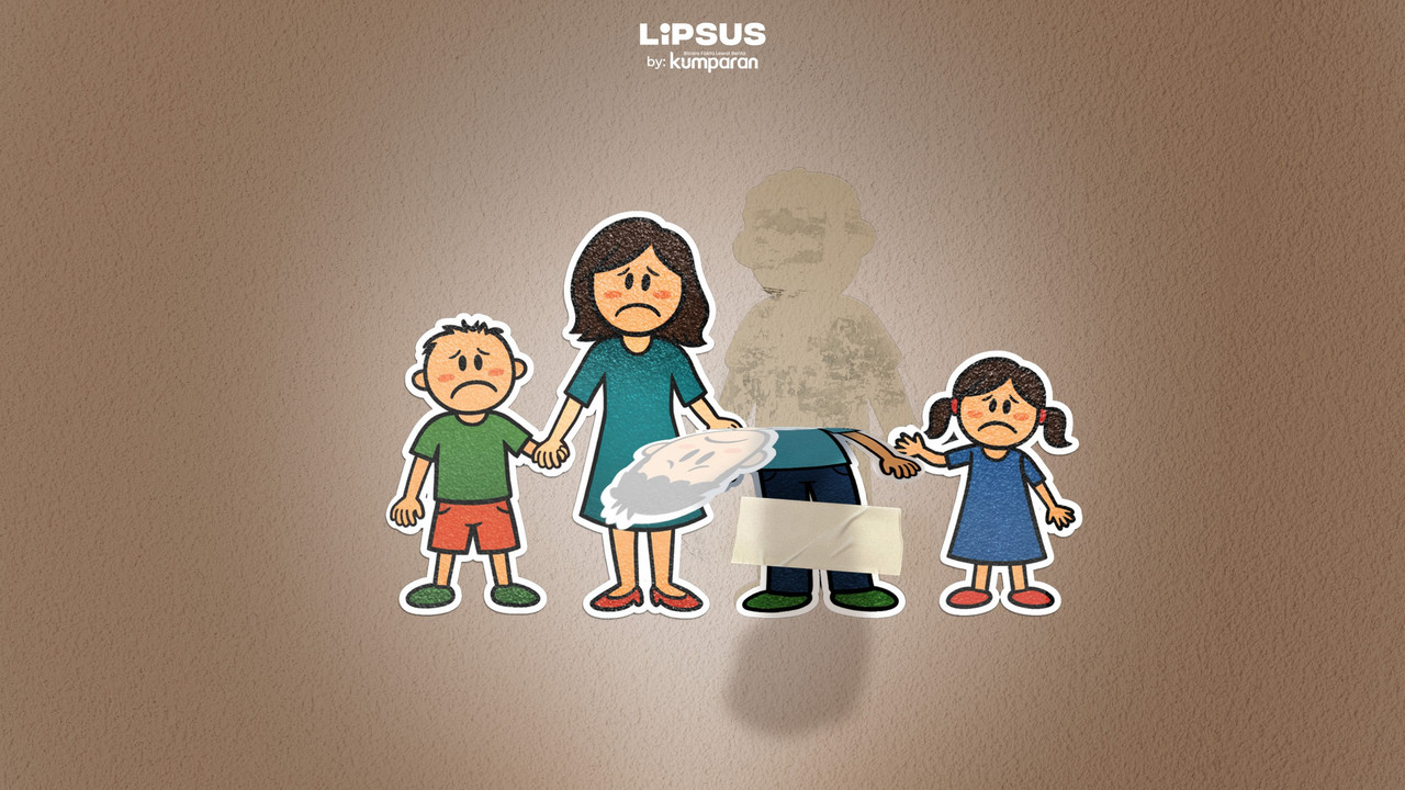 Ilustrasi menjerat ayah penelantar anak