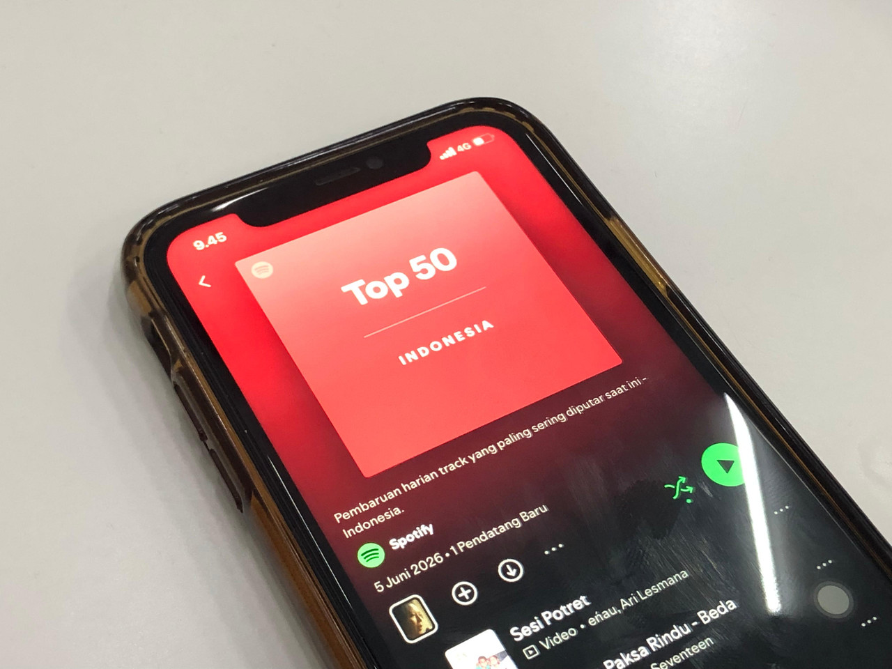 Ilustrasi Top 50 Songs Spotify Indonesia