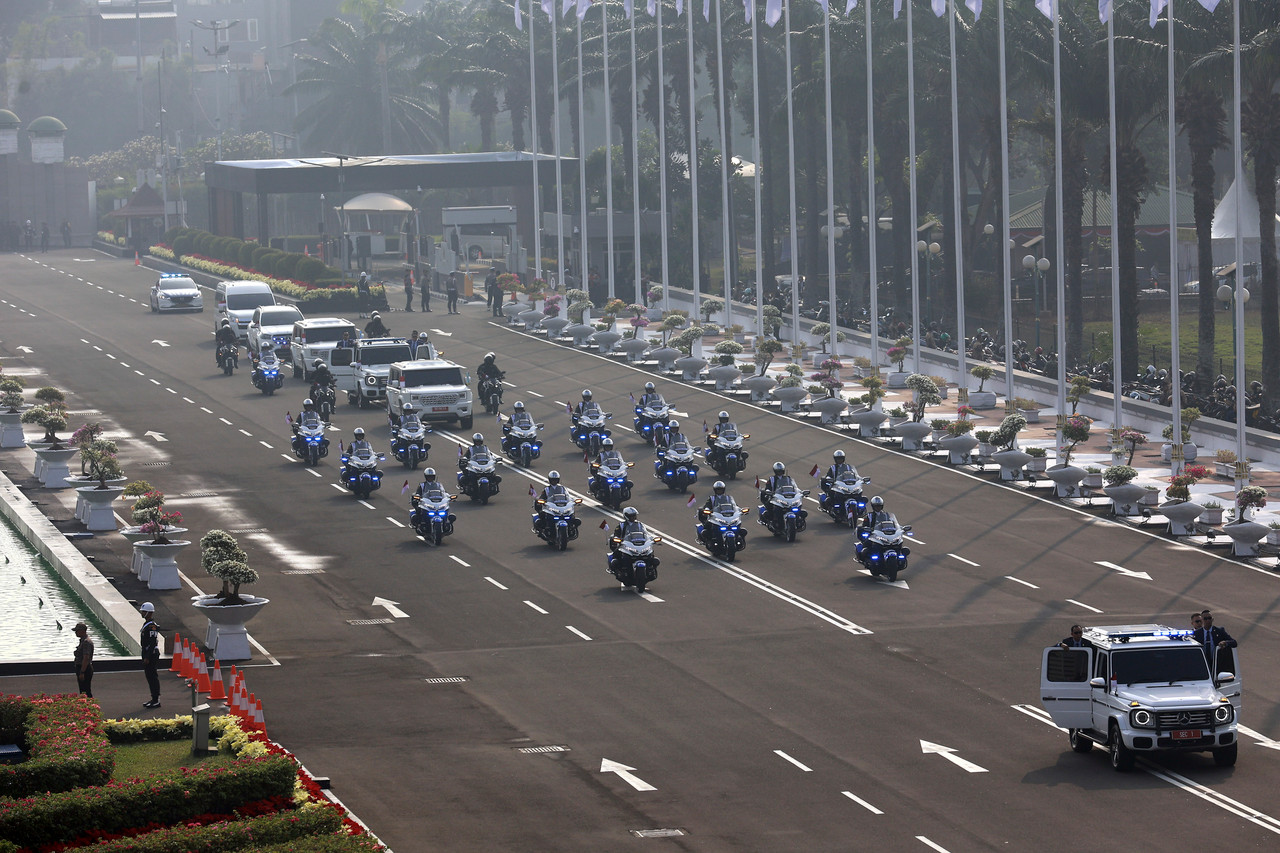 Presiden tiba di Kompleks Parlemen