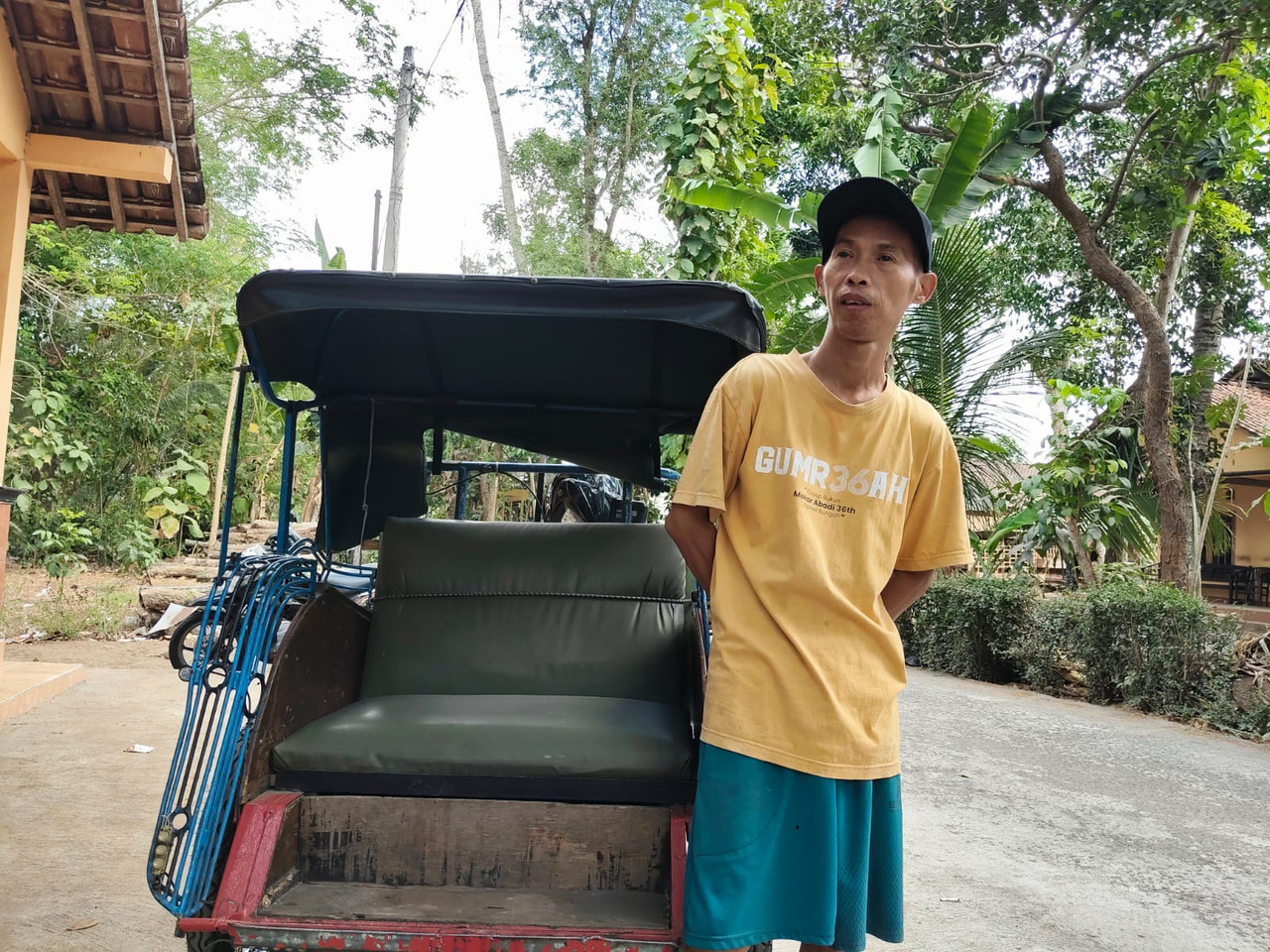 Timbul, tukang becak di kawasan Malioboro