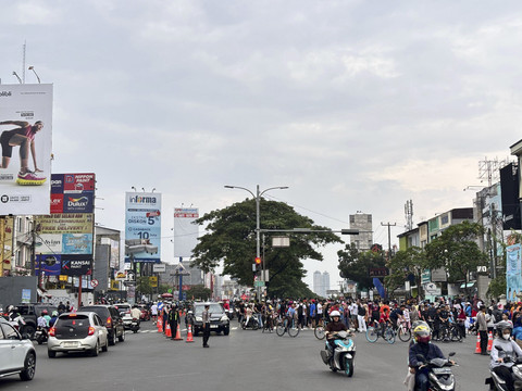 Suasana CFD di Jalan Margonda Depok