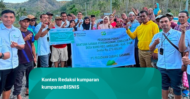 Pegadaian Peduli Salurkan Bantuan Bangun Jembatan Raba Sa’u di Desa Mawu NTB