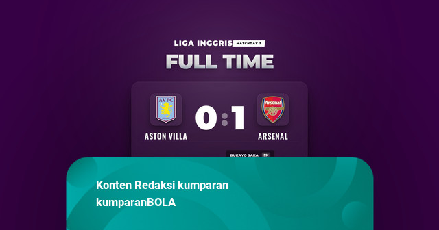 Hasil Liga Inggris: Arsenal Curi Kemenangan Tipis di Markas Aston Villa