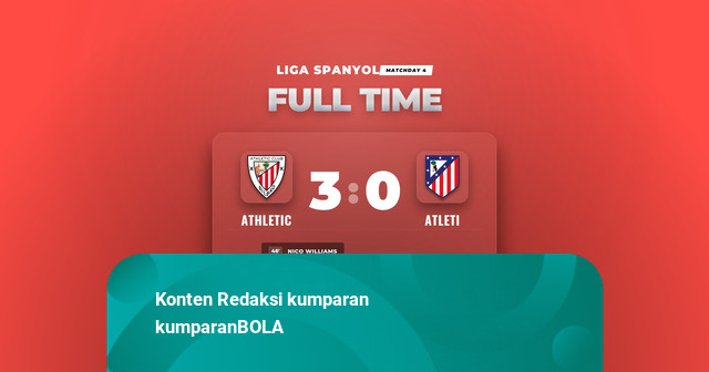 Hasil Liga Spanyol: Athletic Tumbangkan Atleti dengan Skor Telak 3-0