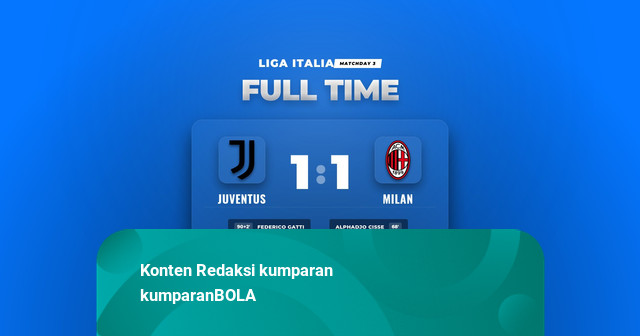 Hasil Liga Italia: Gol Telat Gatti Selamatkan Juventus Kontra Milan
