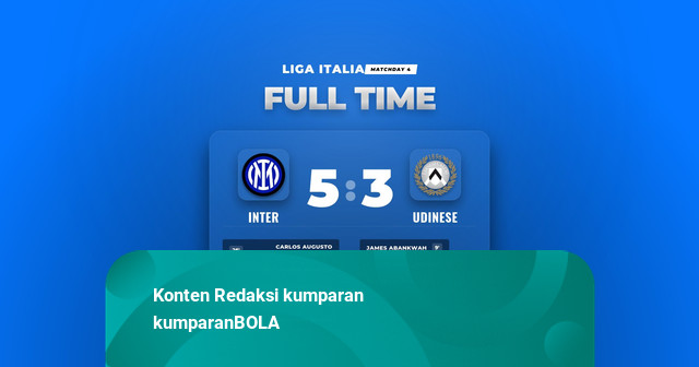 Hasil Liga Italia: Inter Raih Kemenangan Sengit 5-3 Atas Udinese