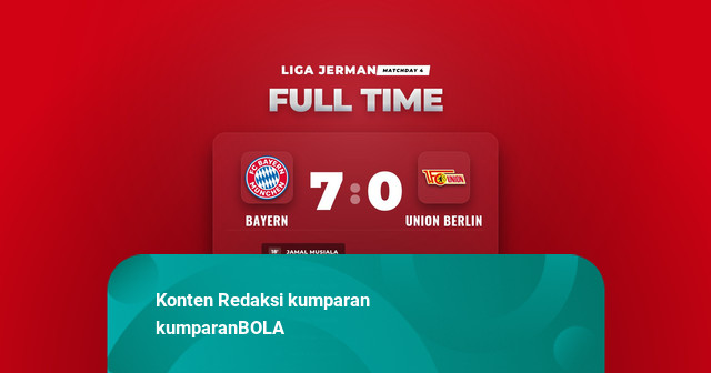 Hasil Liga Jerman: Bayern Menang Telak 7-0 Atas Union Berlin