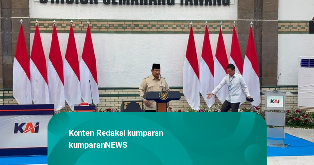 Prabowo Tiba di Stasiun Semarang Tawang, Resmikan Renovasi Tahap I Cagar Budaya