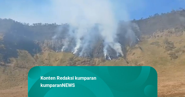 Kebakaran di Gunung Bromo Sudah 2 Hari Belum Padam