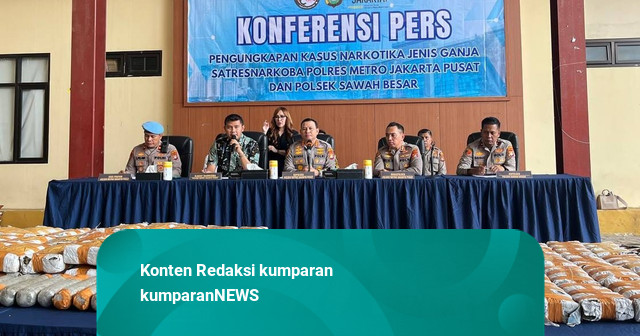 Polres Jakarta Pusat Tangkap 3 Pengedar Narkoba, 132 Kg Ganja Disita