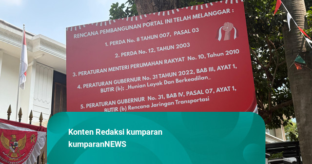 Portal Baru Dipasang di Jalan Indramayu, Warga Menteng Pasang Plang Penolakan