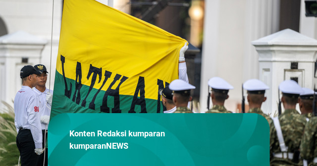 Foto: Istana Gelar Gladi Kotor Upacara Penurunan Bendera Merah Putih