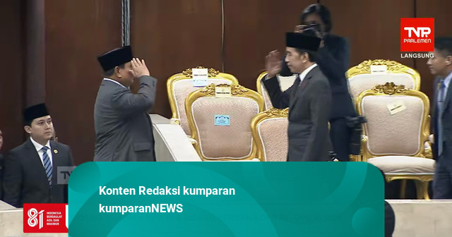 Momen Prabowo Beri Hormat dan Salam Jokowi di Sidang Tahunan, Dibalas Jempol