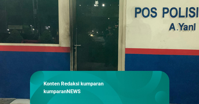 Pos Lantas di Surabaya Diduga Dilempar Molotov oleh OTK, Pintu Pos Menghitam