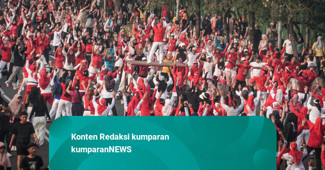 Foto: Lautan Merah Putih Padati CFD Bekasi