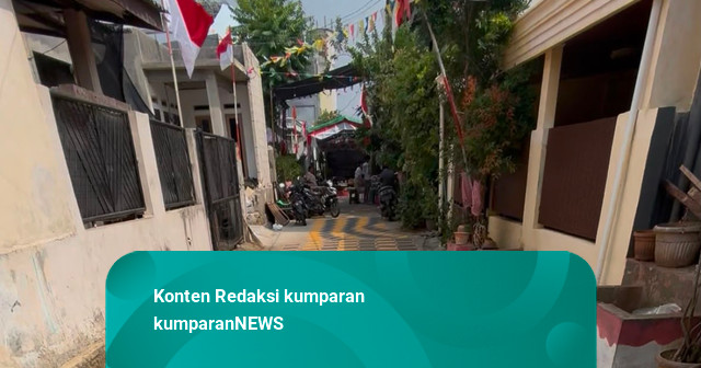 Jalan di Pengasinan Depok Dicat Kuning-Hitam Jelang 17-an: Merah-Putih Sakral