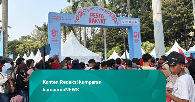 Antusiasme Bazar Makan Gratis di Monas, Warga Antre 1,5 Jam Sebelum Buka