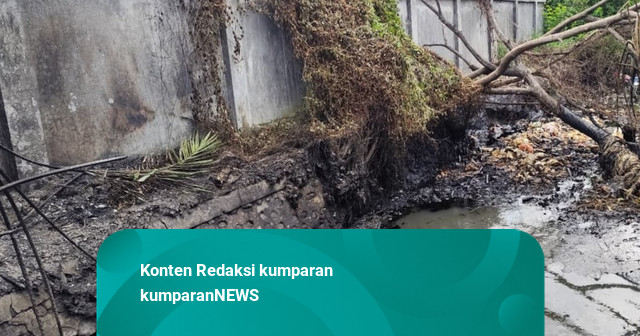 Kebakaran Parit Diduga Berisi Limbah Pabrik di Deli Serdang, Warga Resah