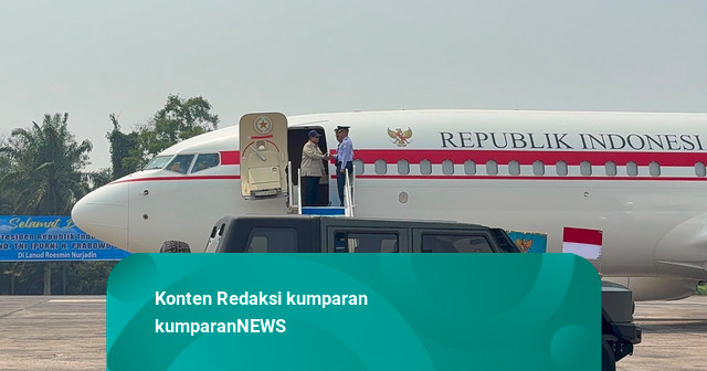 Prabowo Tiba di Pekanbaru, Bakal Cek Penanganan Karhutla di Sumatera