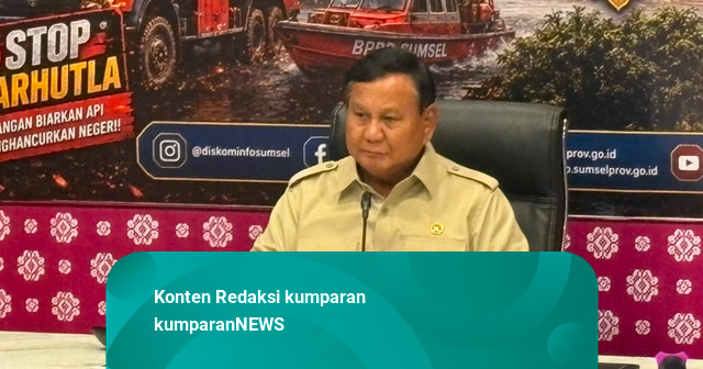 Tiba di Palembang, Presiden Prabowo Langsung Pimpin Rapat Penanganan Karhutla