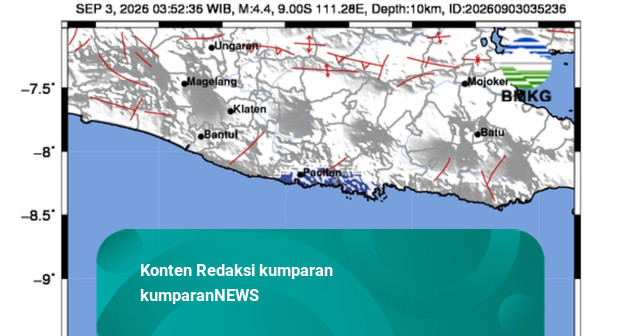 Gempa 4,4 Magnitudo Guncang Pacitan, Terasa hingga Malang