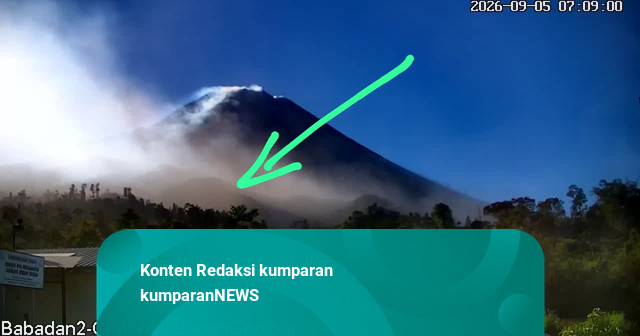 Garis Putih Membentang di Gunung Merapi, BPPTKG: Debu Terbawa Angin