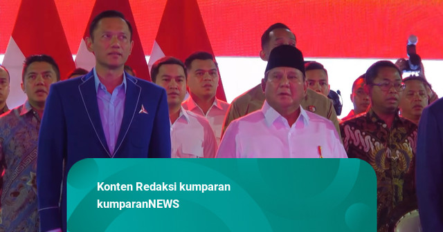 Didampingi SBY-AHY, Prabowo-Gibran Hadiri Perayaan HUT ke-25 Demokrat