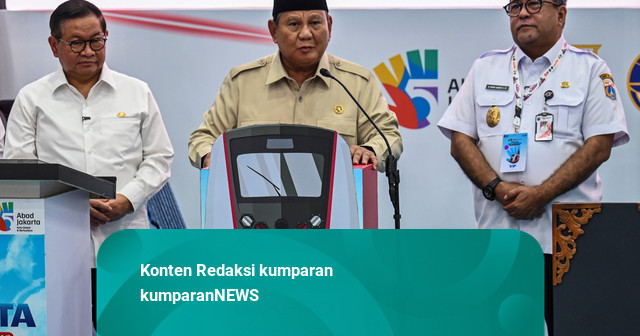 Saat LRT Kelapa Gading-Manggarai Diresmikan Prabowo