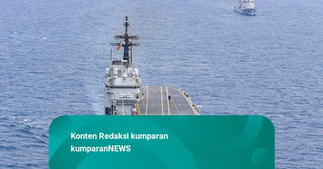 Foto: Kapal Induk Giuseppe Garibaldi Tiba di Perairan Indonesia