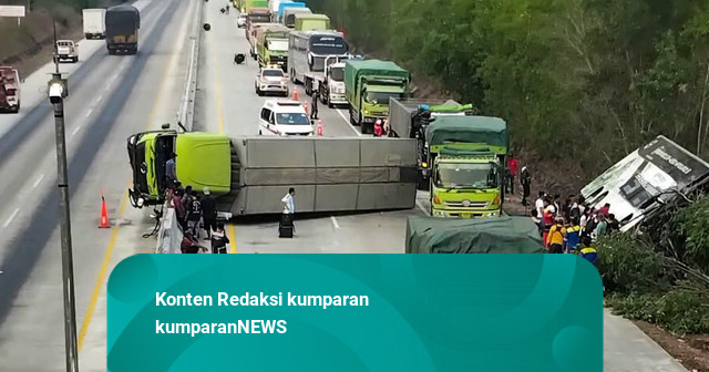 Bus Tabrak Truk Trailer di Tol Terpeka Lampung: Sopir Tewas, 7 Luka-luka