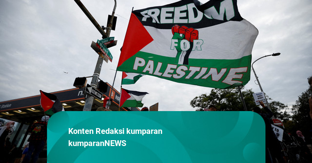 Foto: Bendera Palestina Berkibar di Dekat Lokasi Konser Ed Sheeran di AS