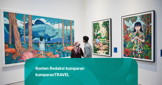 Foto: Berkunjung ke Pameran SBY Art Community di Taman Ismail Marzuki