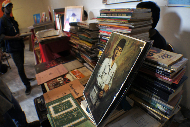 Acara pameran buku di pekan literasi (Foto: Antara/Agus Bebeng)