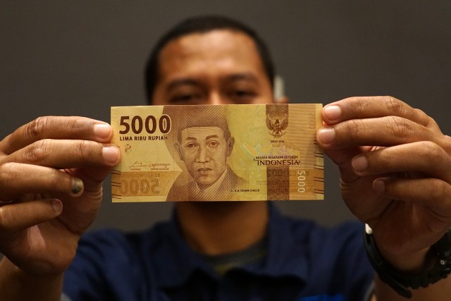 Desain baru uang pecahan lima ribu rupiah. (Foto: Aditia Noviansyah)
