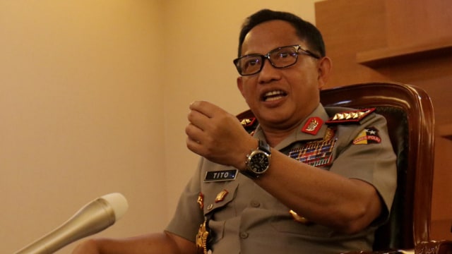 Kapolri Tito Karnavian dalam Konferensi Pers (Foto: Fanny Kusumawardhani)