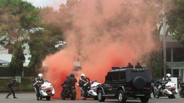 Paspampres lakukan simulasi pengamanan (Foto: Yudhistira Amran Saleh/kumparan)