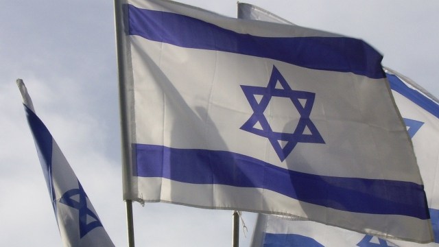 Bintang Daud berwarna biru di bendera Israel. (Foto: Pixabay)