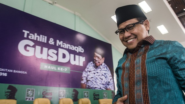 Ketum PKB Muhaimin Iskandar saat Haul Gusdur. (Foto: ANTARA/M Agung Rajasa)