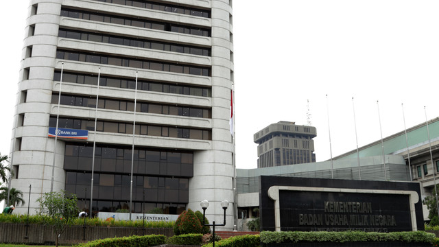 Gedung Kementerian BUMN Foto: Fanny Kusumawardhani/kumparan