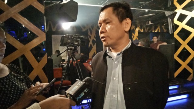 Indra Jaya Piliang setelah acara Twitwars (Foto: Kevin Kurnianto/kumparan)