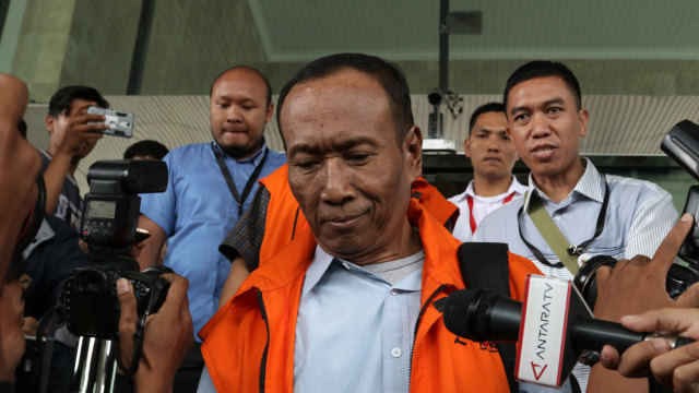 Sugiharto usai diperiksa terkait kasus E-KTP (Foto: Fanny Kusumawardhani/kumparan)