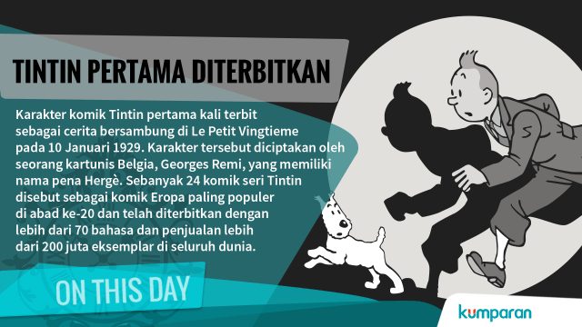 Tintin Pertama Diterbitkan (Foto: Pixabay)