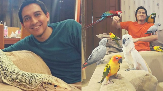 Lucky Hakim dengan hewan peliharaannya. (Foto: Dok. Lucky Hakim)