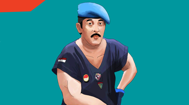 Ilustrasi Kopral Bagyo. (Foto: Muhammad Faisal Nu'man/kumparan)