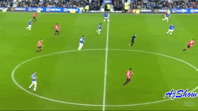 Gol Ibrahimovic ke gawang Everton (Foto: Premier League)